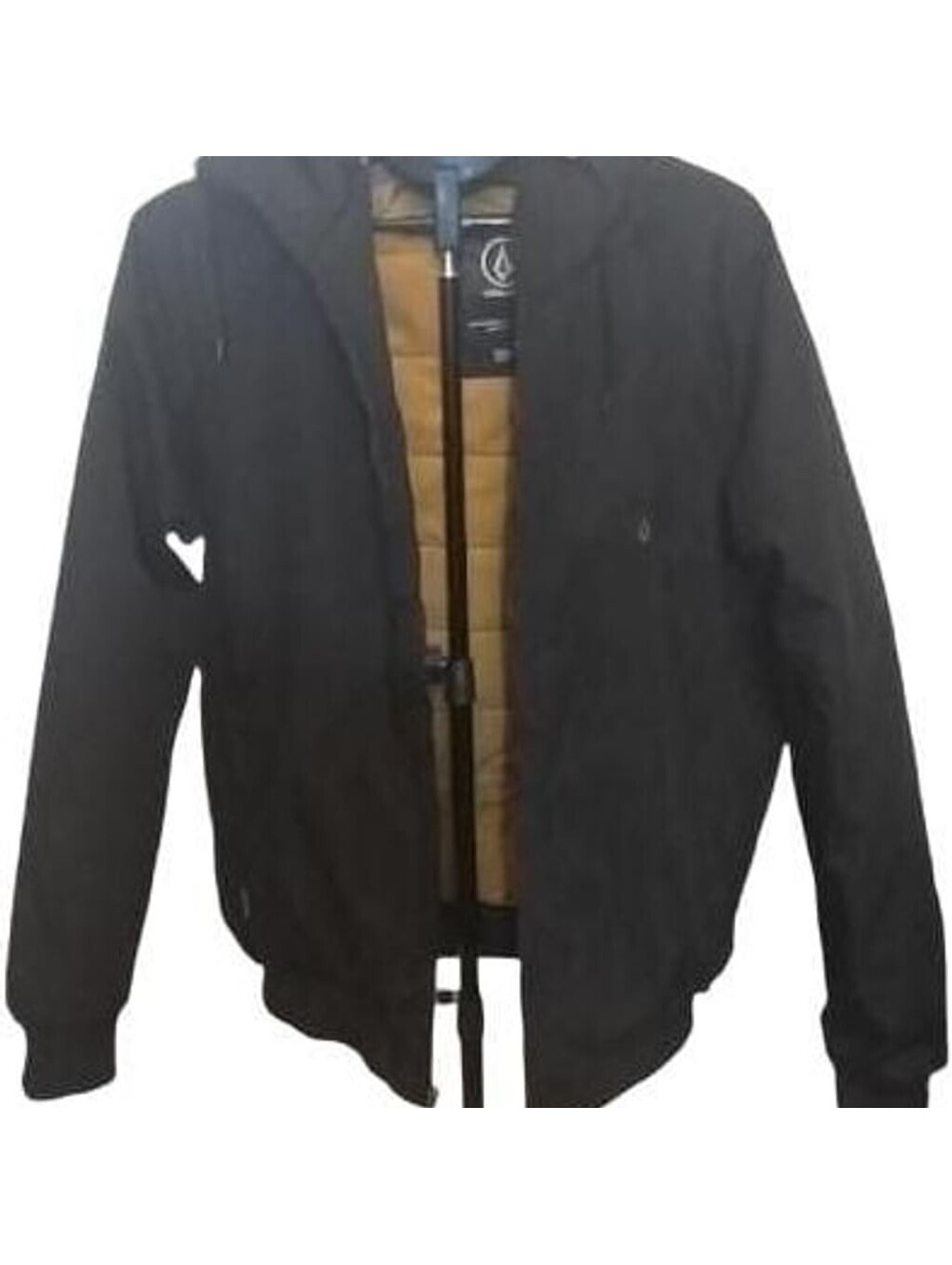 Volcom Men's Hernan 5K Water Resistant Hooded Jacket Black Size L